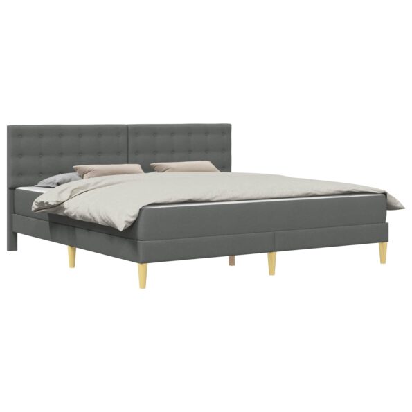 vidaXL Rám postele s matracom Tmavo šedá 180 x 200 cm látka – Obrázok 2