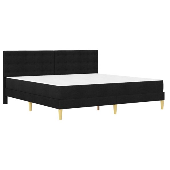 vidaXL Rám postele s matracom Čierny 180 x 200 cm látka – Obrázok 3