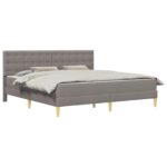 vidaXL Rám postele s matracom Sivohnedá 180 x 200 cm látka – Obrázok 2