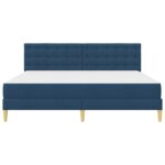 vidaXL Rám postele s matracom s čelnou doskou Modrá 180 x 200 cm látka – Obrázok 6