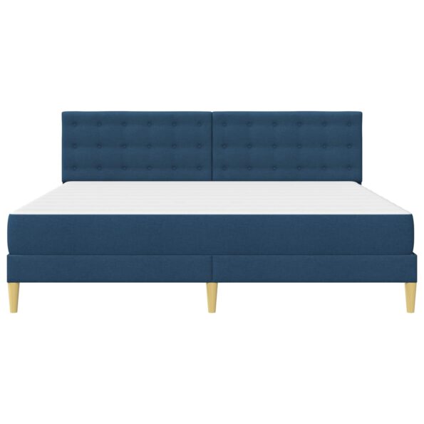 vidaXL Rám postele s matracom s čelnou doskou Modrá 180 x 200 cm látka – Obrázok 6