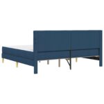 vidaXL Rám postele s matracom s čelnou doskou Modrá 180 x 200 cm látka – Obrázok 8