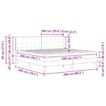 vidaXL Rám postele s matracom Tmavo šedá 200 x 200 cm látka – Obrázok 11