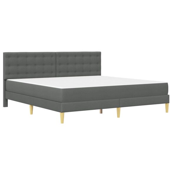 vidaXL Rám postele s matracom Tmavo šedá 200 x 200 cm látka – Obrázok 3