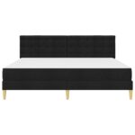 vidaXL Rám postele s matracom Čierny 200 x 200 cm látka – Obrázok 6