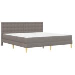vidaXL Rám postele s matracom Sivohnedá 200 x 200 cm látka – Obrázok 3