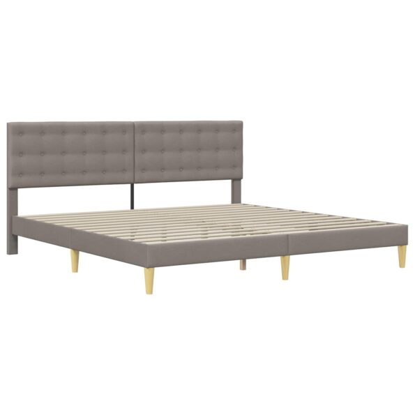 vidaXL Rám postele s matracom Sivohnedá 200 x 200 cm látka – Obrázok 4
