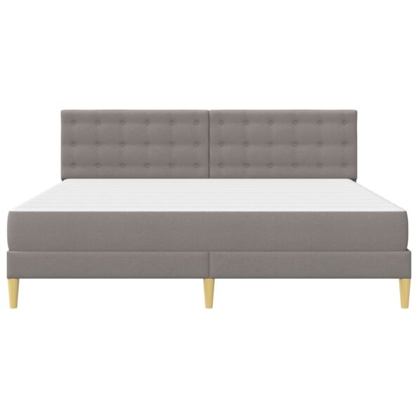 vidaXL Rám postele s matracom Sivohnedá 200 x 200 cm látka – Obrázok 6