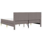 vidaXL Rám postele s matracom Sivohnedá 200 x 200 cm látka – Obrázok 8