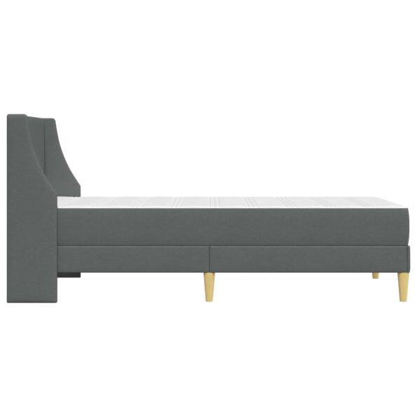 vidaXL Rám postele s matracom Tmavo šedá 90 x 190 cm látka – Obrázok 7