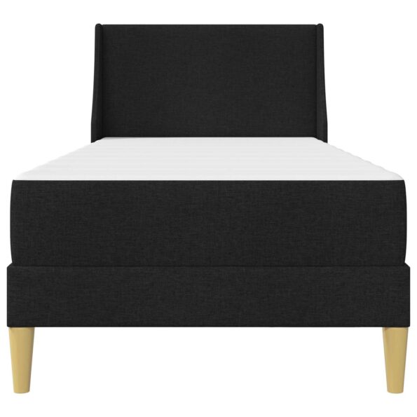 vidaXL Rám postele s matracom s čelnou doskou Čierny 90 x 190 cm látka – Obrázok 6