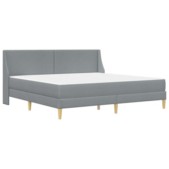 vidaXL Rám postele s matracom Svetlosivá 180 x 200 cm látka – Obrázok 3