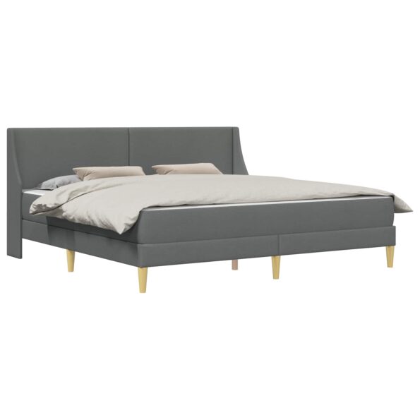 vidaXL Rám postele s matracom Tmavo šedá 180 x 200 cm látka – Obrázok 2