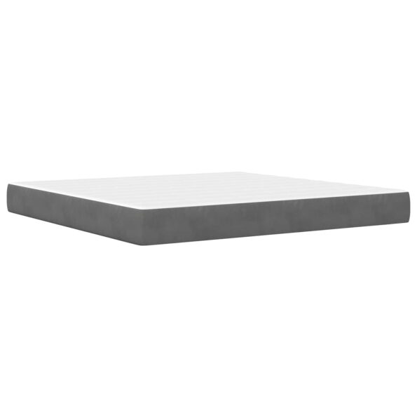 vidaXL Rám postele s matracom Tmavo šedá 180 x 200 cm Zamat – Obrázok 5