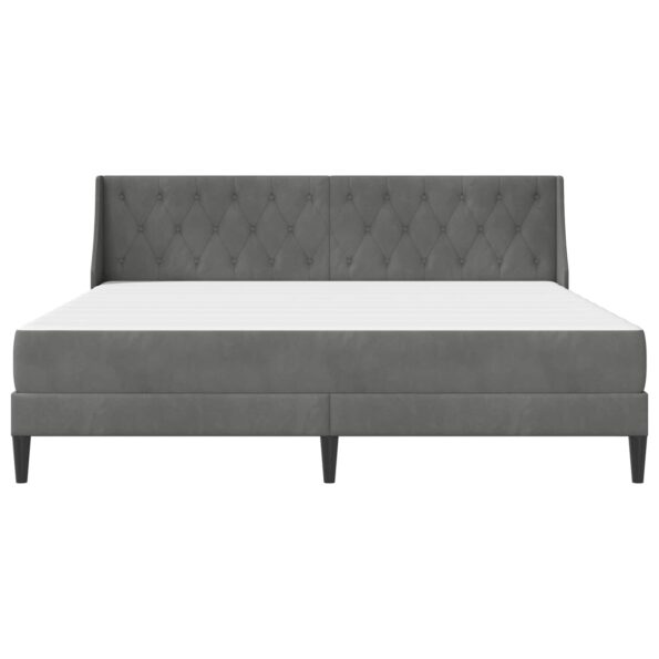vidaXL Rám postele s matracom Tmavo šedá 180 x 200 cm Zamat – Obrázok 6
