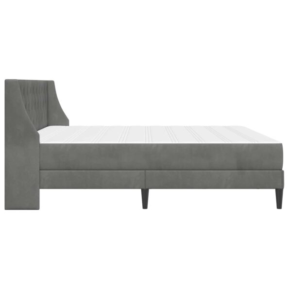 vidaXL Rám postele s matracom Tmavo šedá 180 x 200 cm Zamat – Obrázok 7