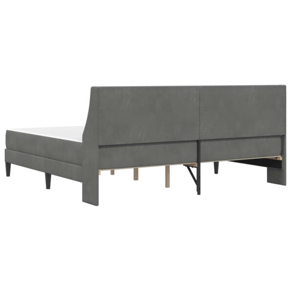 vidaXL Rám postele s matracom Tmavo šedá 180 x 200 cm Zamat – Obrázok 8