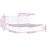 vidaXL Rám postele s matracom Čierny 180 x 200 cm Zamat – Obrázok 11