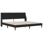 vidaXL Rám postele s matracom Čierny 180 x 200 cm Zamat – Obrázok 4