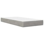 vidaXL Rám postele s matracom Svetlosivá 90 x 190 cm Zamat – Obrázok 5