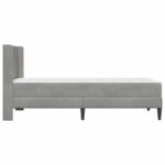 vidaXL Rám postele s matracom Svetlosivá 90 x 190 cm Zamat – Obrázok 7