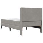 vidaXL Rám postele s matracom Svetlosivá 90 x 190 cm Zamat – Obrázok 8