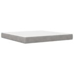 vidaXL Rám postele s matracom Svetlosivá 180 x 200 cm Zamat – Obrázok 5