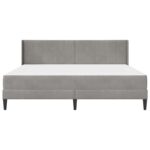 vidaXL Rám postele s matracom Svetlosivá 180 x 200 cm Zamat – Obrázok 6