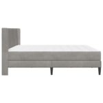 vidaXL Rám postele s matracom Svetlosivá 180 x 200 cm Zamat – Obrázok 7