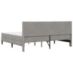 vidaXL Rám postele s matracom Svetlosivá 180 x 200 cm Zamat – Obrázok 8