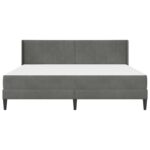 vidaXL Rám postele s matracom Tmavo šedá 180 x 200 cm Zamat – Obrázok 6