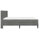 vidaXL Rám postele s matracom Tmavo šedá 180 x 200 cm Zamat – Obrázok 7
