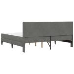 vidaXL Rám postele s matracom Tmavo šedá 180 x 200 cm Zamat – Obrázok 8