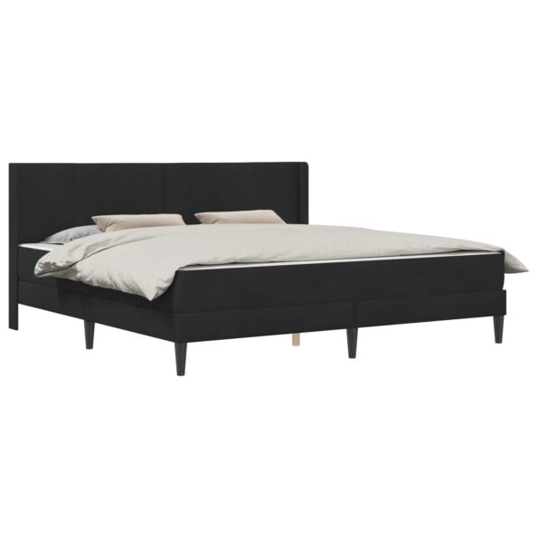 vidaXL Rám postele s matracom Čierny 180 x 200 cm Zamat – Obrázok 2