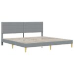 vidaXL Rám postele s matracom Svetlosivá 180 x 200 cm látka – Obrázok 4