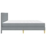 vidaXL Rám postele s matracom Svetlosivá 180 x 200 cm látka – Obrázok 7