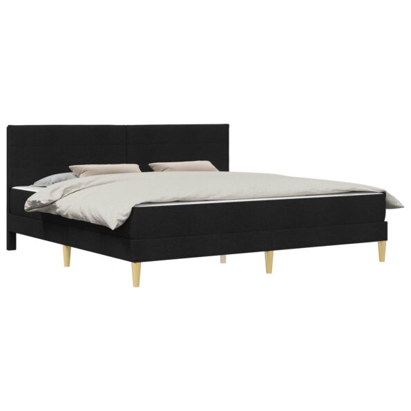 vidaXL Rám postele s matracom Čierny 180 x 200 cm látka – Obrázok 2