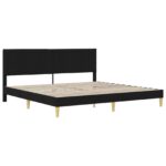 vidaXL Rám postele s matracom Čierny 180 x 200 cm látka – Obrázok 4