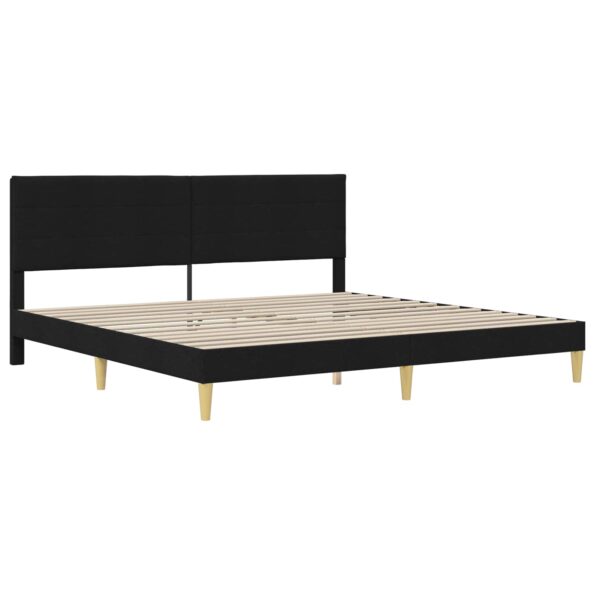 vidaXL Rám postele s matracom Čierny 180 x 200 cm látka – Obrázok 4