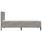 vidaXL Rám postele s matracom Svetlosivá 90 x 190 cm Zamat – Obrázok 7