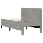 vidaXL Rám postele s matracom Svetlosivá 90 x 190 cm Zamat – Obrázok 8