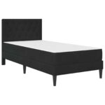 vidaXL Rám postele s matracom s čelnou doskou Čierny 90 x 190 cm Zamat – Obrázok 3