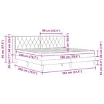 vidaXL Rám postele s matracom Čierny 180 x 200 cm Zamat – Obrázok 11