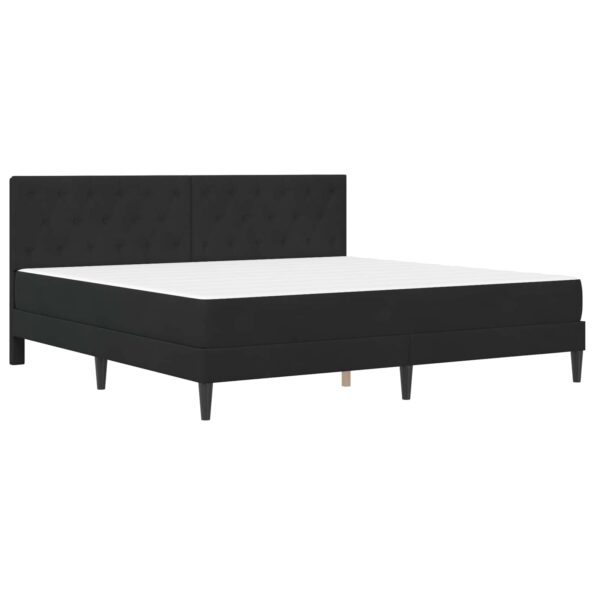 vidaXL Rám postele s matracom Čierny 180 x 200 cm Zamat – Obrázok 3