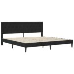 vidaXL Rám postele s matracom Čierny 180 x 200 cm Zamat – Obrázok 4
