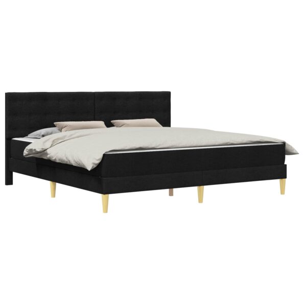 vidaXL Rám postele s matracom Čierny 180 x 200 cm látka – Obrázok 2