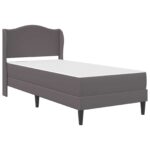 vidaXL Rám postele s čelnou doskou Sivá 90 x 190 cm Umelá koža – Obrázok 3
