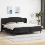 vidaXL Rám postele s čelnou doskou Čierna 180 x 200 cm Umelá koža
