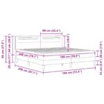 vidaXL Rám postele s LED pásikmi Biela 180 x 200 cm Umelá koža – Obrázok 13