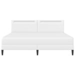 vidaXL Rám postele s LED pásikmi Biela 180 x 200 cm Umelá koža – Obrázok 8